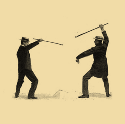 Self-defence with a walking-stick