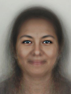 Composite of average human female face