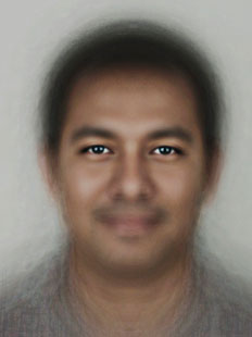 Composite of average human male face